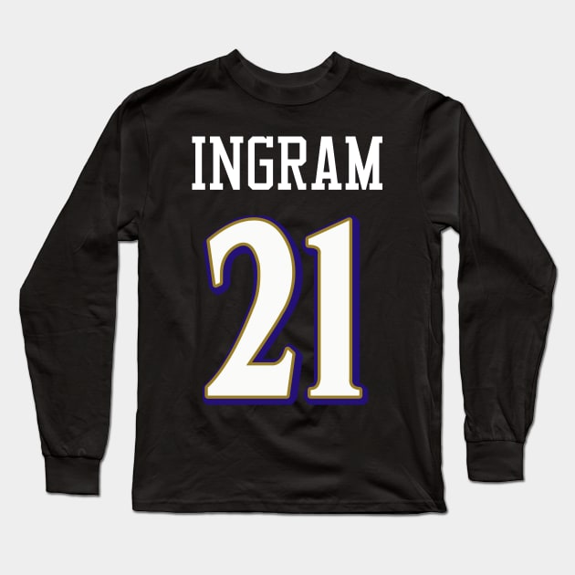 Mark Ingram Long Sleeve T-Shirt by Cabello's